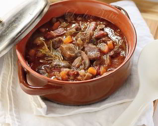 Рагу из говядины с грибами