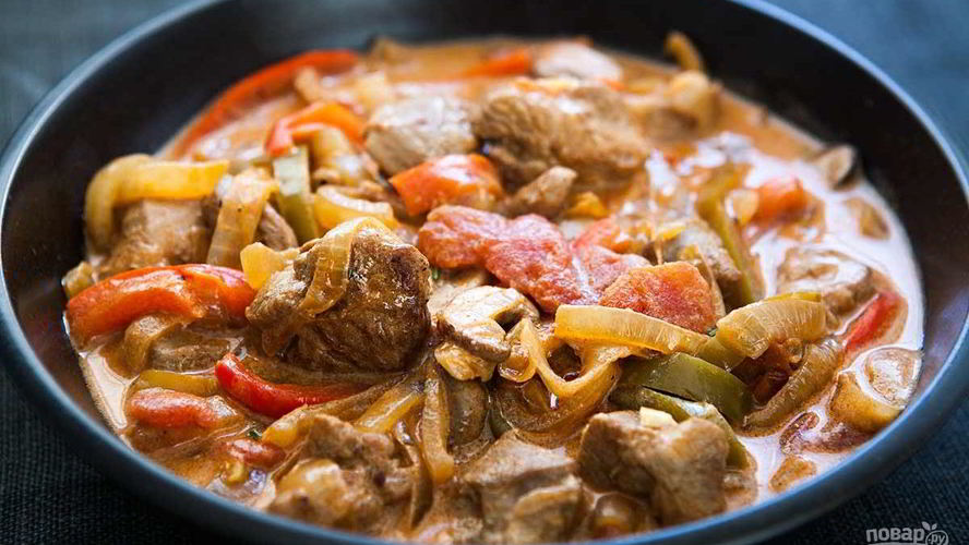 Рецепт рагу из индейки с грибами