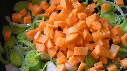 рагу из индейки с луком-пореем