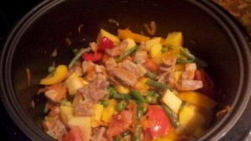 рагу из свинины в мультиварке
