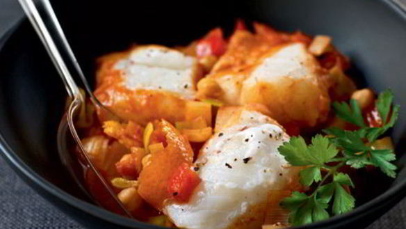 Рецепт Рагу из трески с помидорами