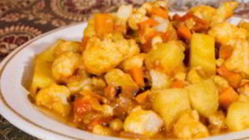 рагу из цветной капусты и кабачков