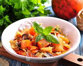 Рагу из тыквы с овощами