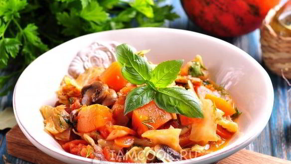 Рецепт Рагу из тыквы с овощами