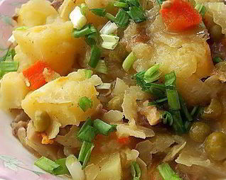 Рагу с квашеной капустой и грибами