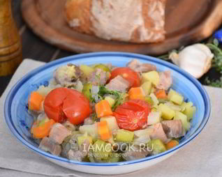 Рагу с телятиной по-средиземноморски