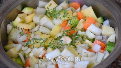 рагу с телятиной по-средиземноморски