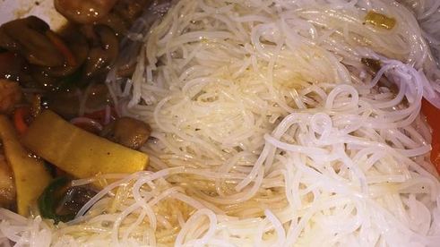 рисовая лапша с креветками