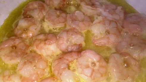 рисовая лапша с креветками