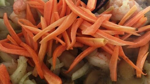 рисовая лапша с креветками