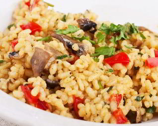 Грибное ризотто с сыром пармезан