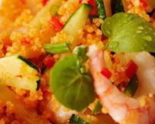 Ризотто из кускуса с креветками