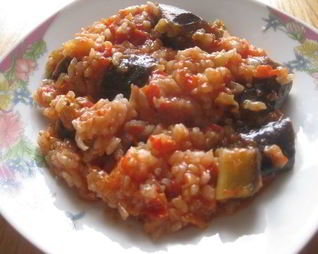 Ризотто с баклажанами