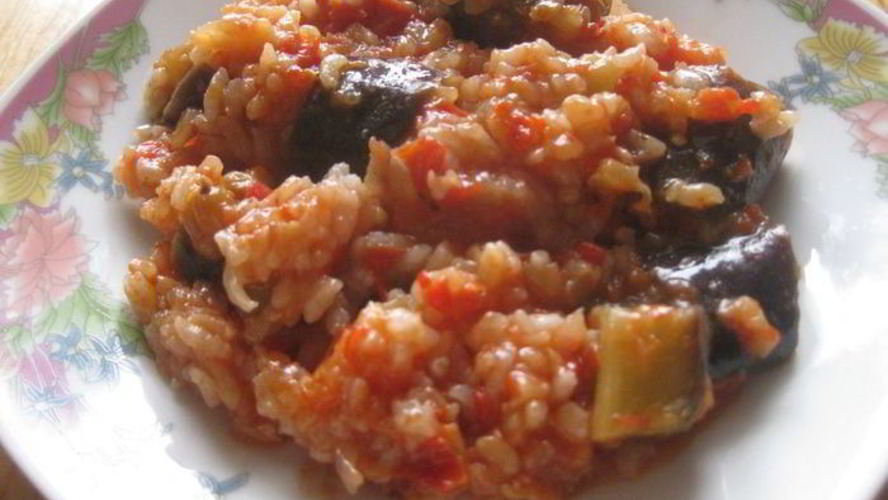 Рецепт ризотто с баклажанами