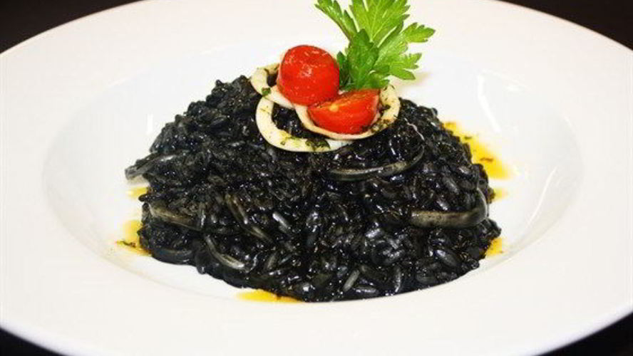 Рецепт ризотто с чернилами каракатицы