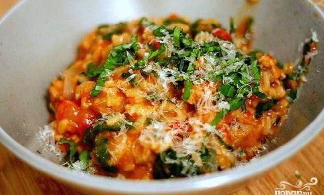 Ризотто с фаршем