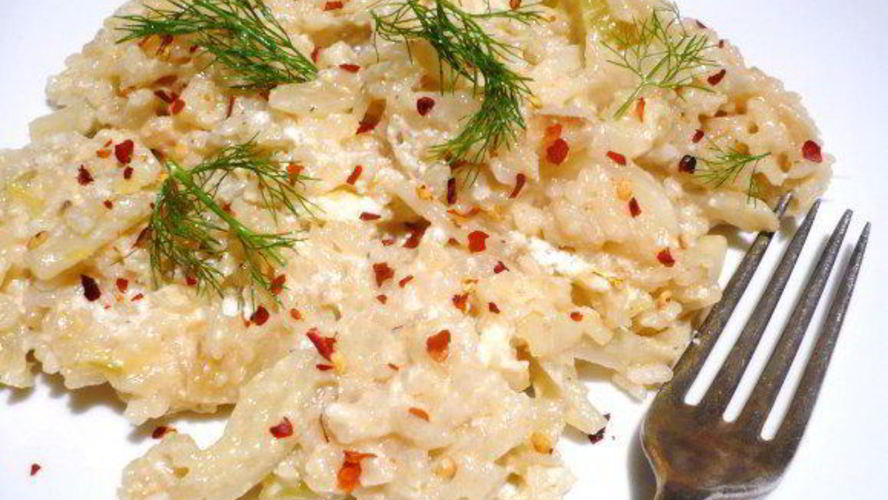 Рецепт ризотто с фенхелем и рикоттой