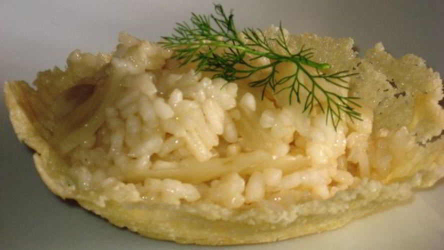 Рецепт ризотто с фенхелем в сырных корзиночках