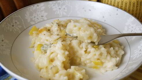 ризотто с грушей и горгонзолой