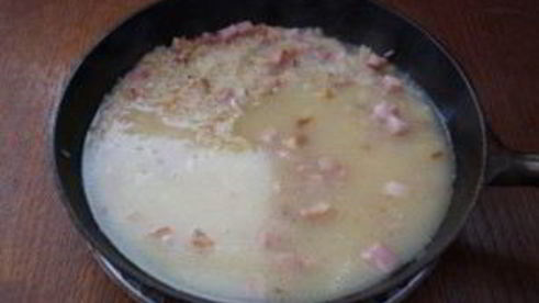 ризотто с копченой грудинкой