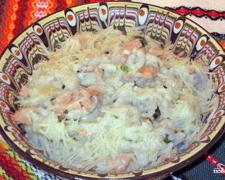 Ризотто с красной рыбой