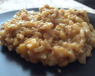 Ризотто с красным вином и кукурузой