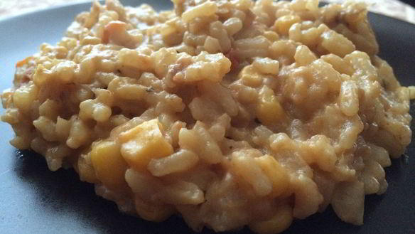 Рецепт Ризотто с красным вином и кукурузой