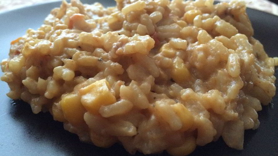 Рецепт ризотто с красным вином и кукурузой