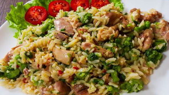 Рецепт Ризотто с курицей, грибами и брокколи