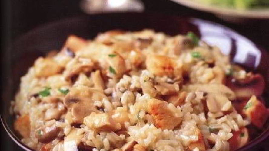 Рецепт ризотто с курицей и грибами