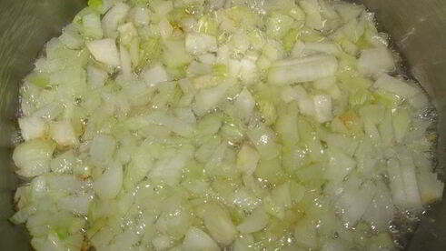 ризотто с курицей и овощами