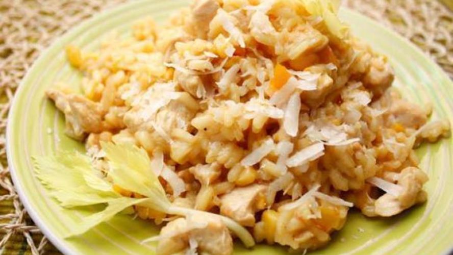 Рецепт ризотто с курицея