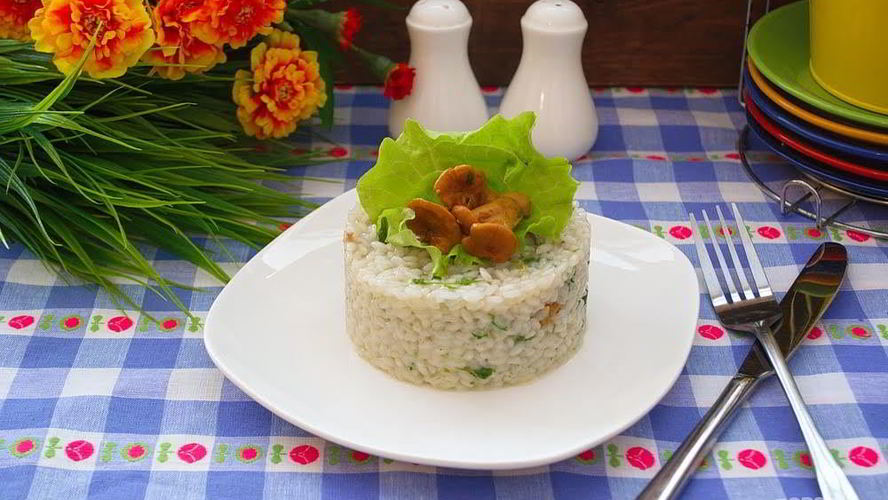 Рецепт ризотто с лисичками