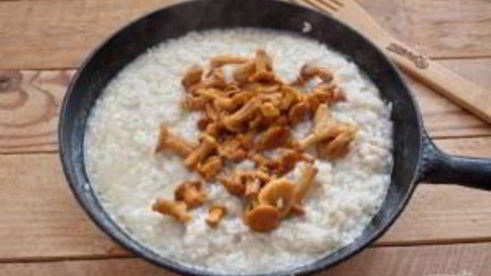 ризотто с лисичками