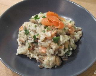 Ризотто с лососем