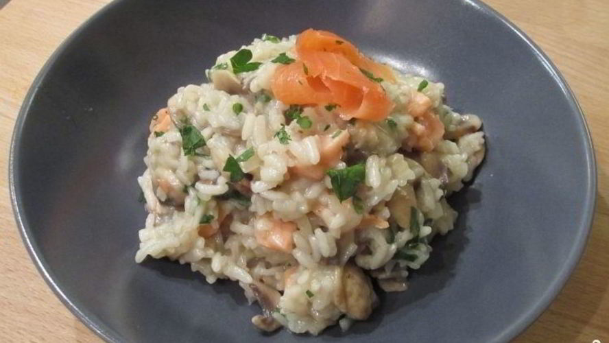Рецепт ризотто с лососем