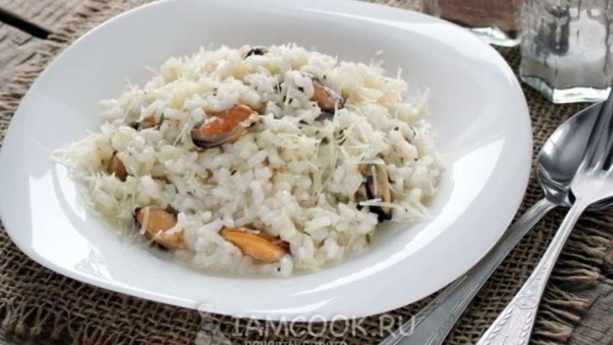 Рецепт ризотто с мидиями