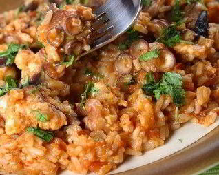 Ризотто с осьминогом