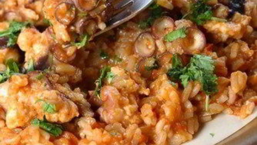 Рецепт ризотто с осьминогом