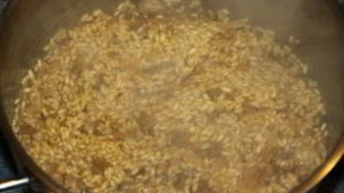 ризотто с сушеными белыми грибами