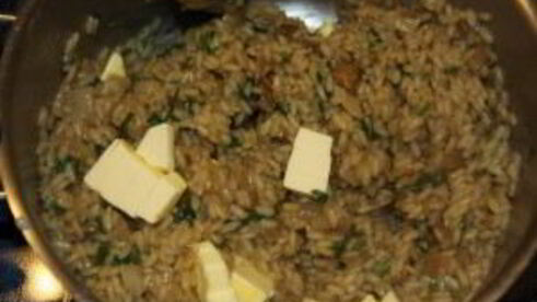 ризотто с сушеными белыми грибами