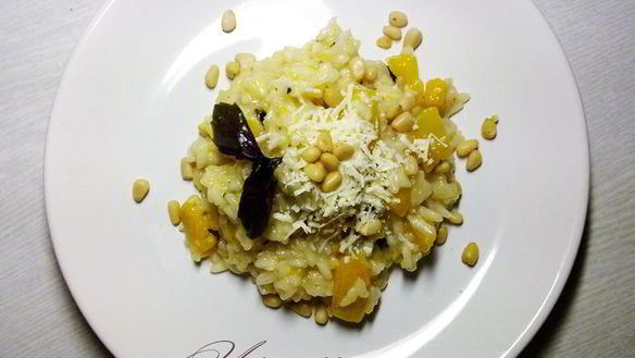 Рецепт Ризотто с тыквой, брынзой и кедровыми орешками