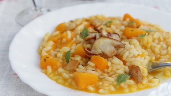 Рецепт Ризотто с тыквой и белыми грибами
