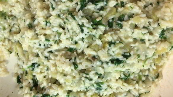 Рецепт Ризотто со шпинатом и козьим сыром