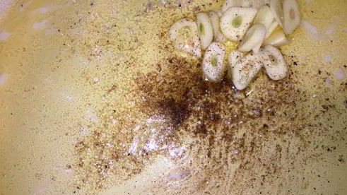 ризотто со шпинатом и козьим сыром