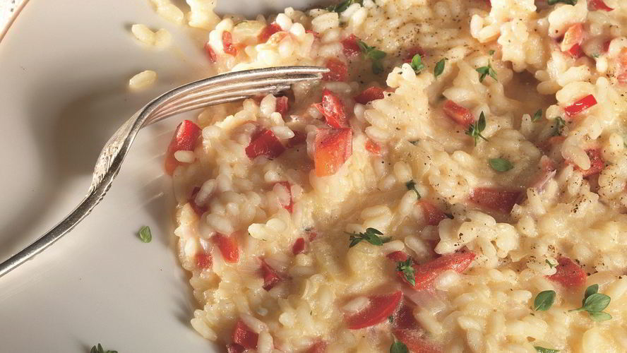 Рецепт ризотто со сливками и сладким перцем