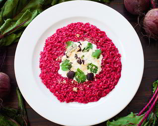 Ризотто со свеклой