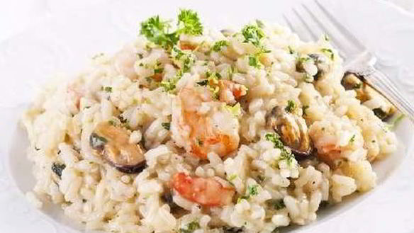 Рецепт Ризотто в креветками и мидиями