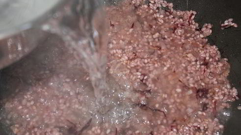 свекольный ризотто с цикорием