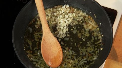 утиное филе с банановым ризотто